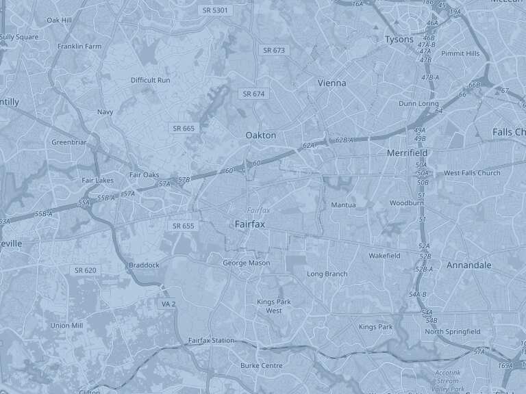 Map of Fairfax, Maryland, part of the Trusted Transit service area