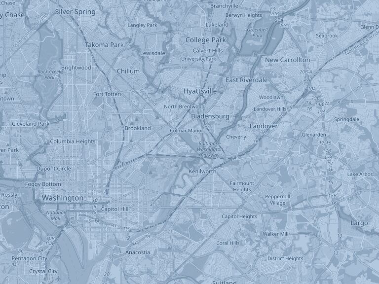 Map of Hyattsville, Maryland, part of the Trusted Transit service area